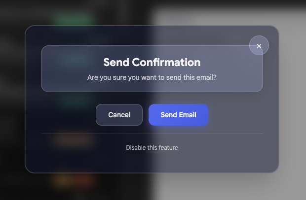 Send Confirmation Demo